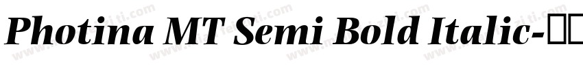 Photina MT Semi Bold Italic字体转换